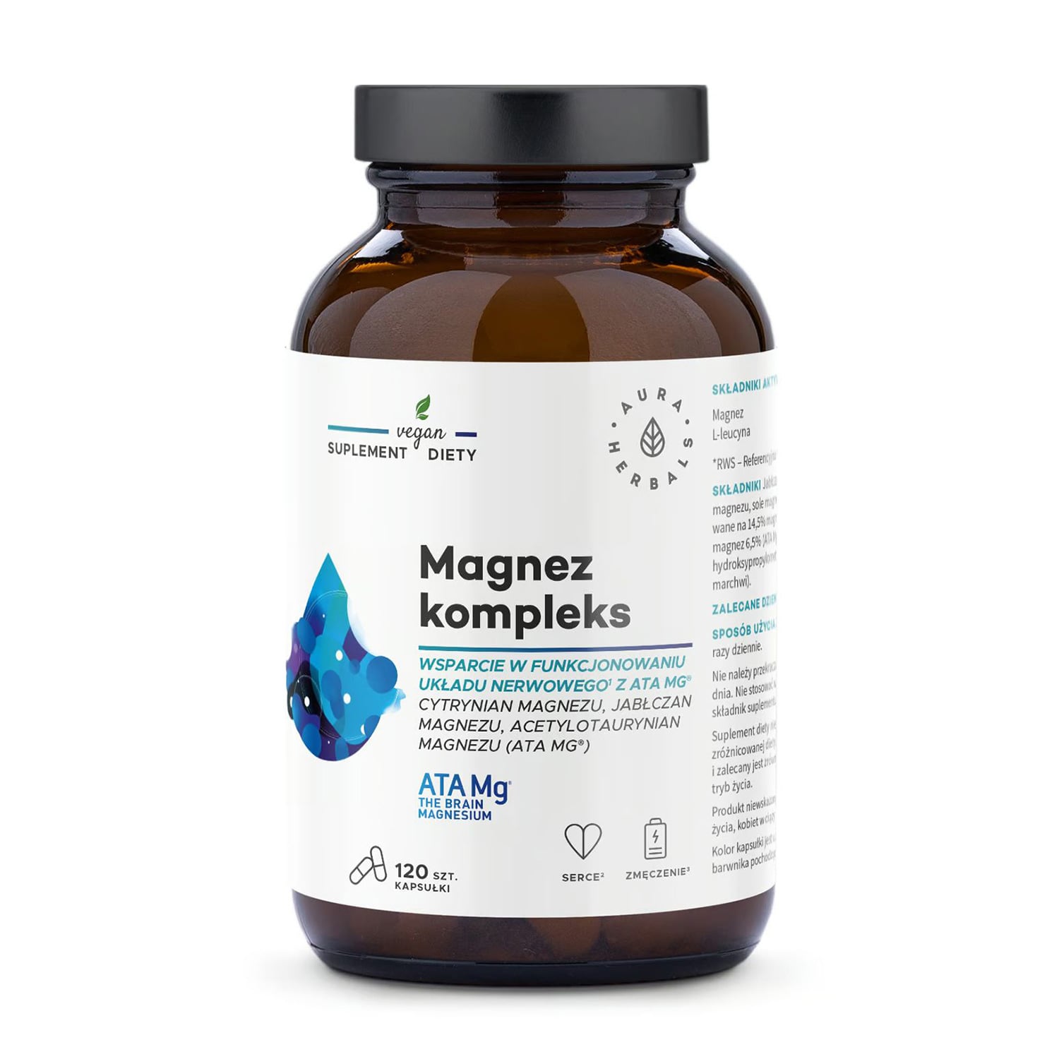 Магнієвий комплекс Aura Herbals Magnesium Complex ATA Mg, 120 капсул